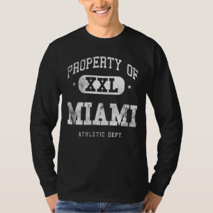 Miami Property Xxl Sport College Athletic Funny T-Shirt