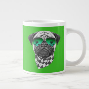 Miami Pug Large Coffee Mug