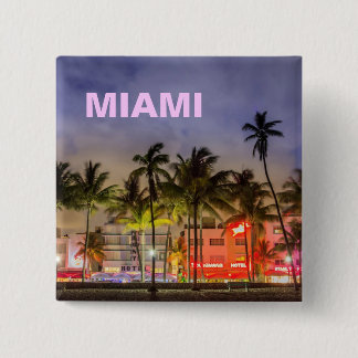 MIAMI SKYLINE 15 CM SQUARE BADGE