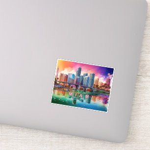 Miami Skyline Abstract Art 