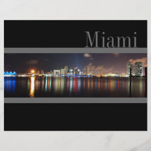 Miami skyline at night - Flyer