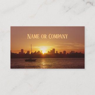 Miami Skyline at Sunset Business Card