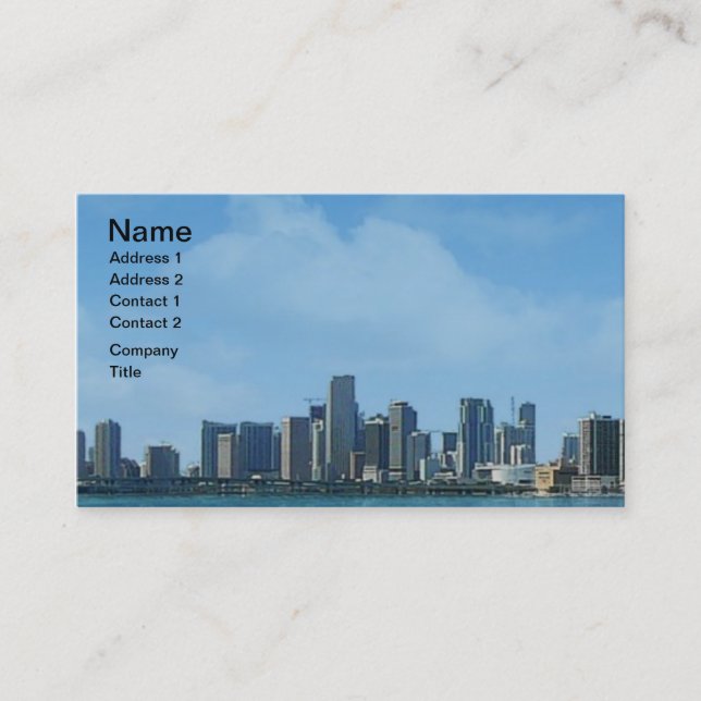 Miami Skyline Business Card (Front)