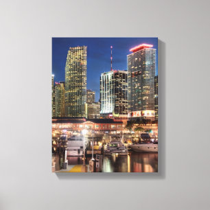 Miami skyline city in Florida Canvas Print