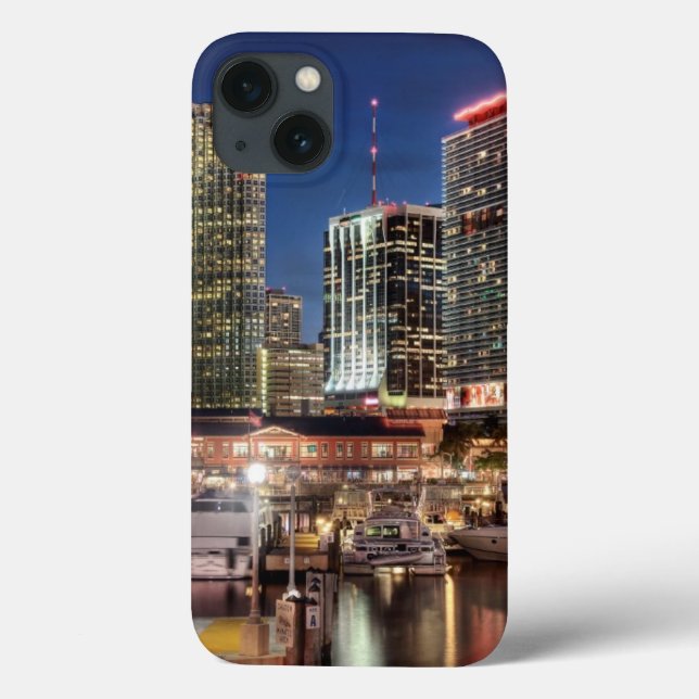 Miami skyline city in Florida Case-Mate iPhone Case (Back)