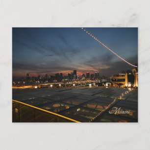 Miami Skyline from a cruise ship Postcard