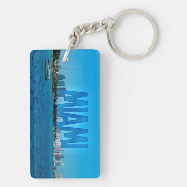 Miami Skyline Key Ring (Back)