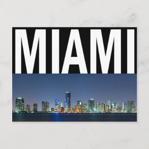 Miami Skyline Panorama Postcard