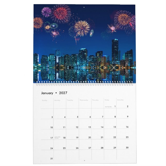 Miami Skyline Photo Calendar 2013 (Jan 2027)