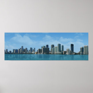 Miami Skyline Poster