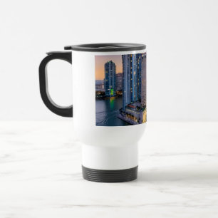 Miami Skyline Sunset with InterContinental Hotel  Travel Mug