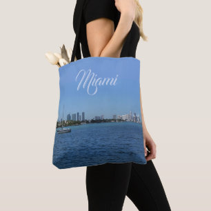 Miami Skyline (w/out customisable text) Tote Bag