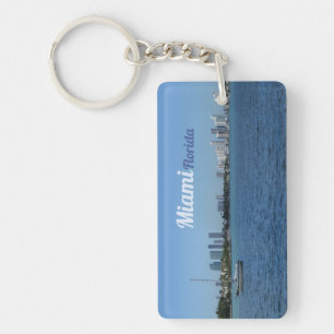 Miami Skyline w/out your Text Key Ring