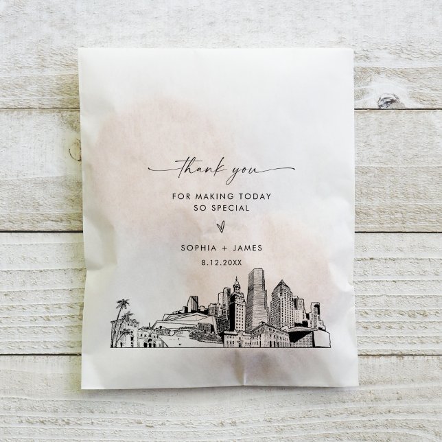 Miami Skyline Wedding Thank You Favour Bags (Creator Uploaded)