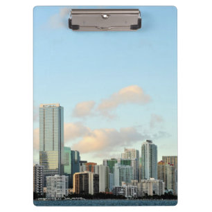 Miami skyscrapers against wide clear sky clipboard