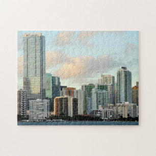 Miami skyscrapers against wide clear sky jigsaw puzzle