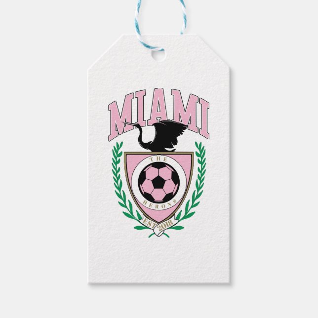 Miami Soccer Varsity Style  Gift Tags (Front)