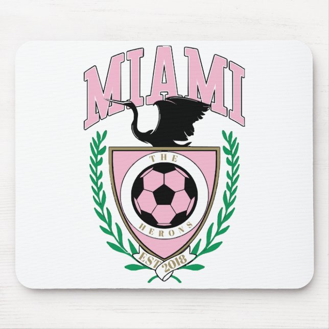 Miami Soccer Varsity Style  Mouse Mat (Front)