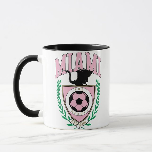 Miami Soccer Varsity Style  Mug (Left)