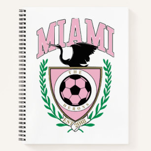 Miami Soccer Varsity Style  Notebook