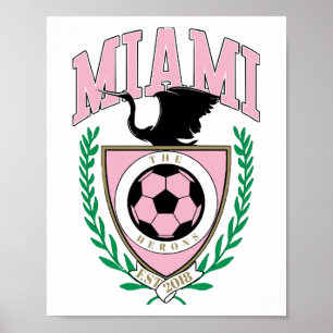 Miami Soccer Varsity Style  Poster