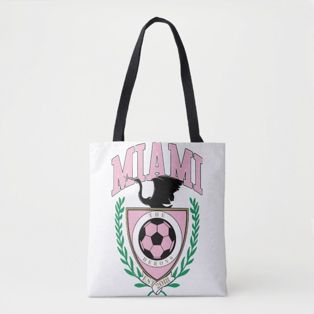 Miami Soccer Varsity Style  Tote Bag (Front)