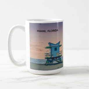 Miami South Beach Florida Life Guard Ocean  Coffee Mug