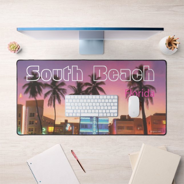 Miami South Beach, Florida Modern Cool Desk Mat (Office 1)