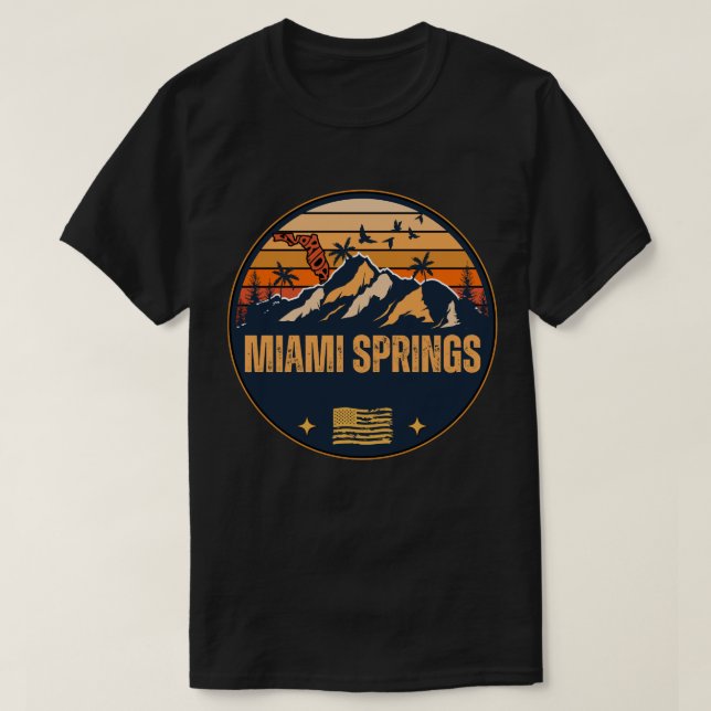 Miami Springs, Florida  T-Shirt (Design Front)