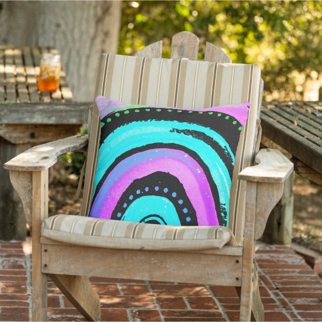 Miami Style Fun Rainbow Cushion (Chair)