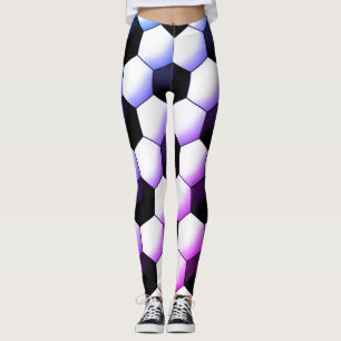 Miami Style Soccer Pattern Transparent Background Leggings