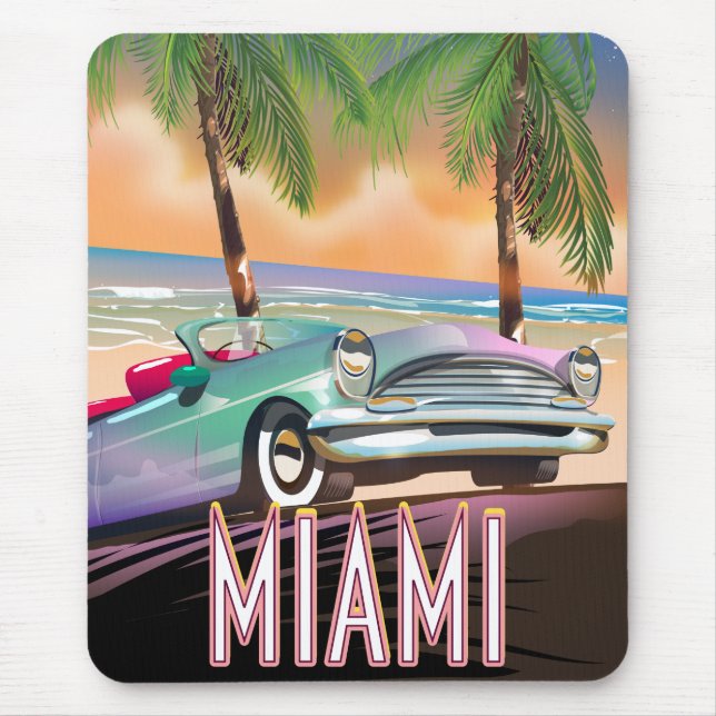 Miami sunset mouse mat (Front)