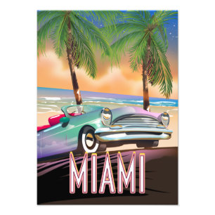 Miami sunset photo print