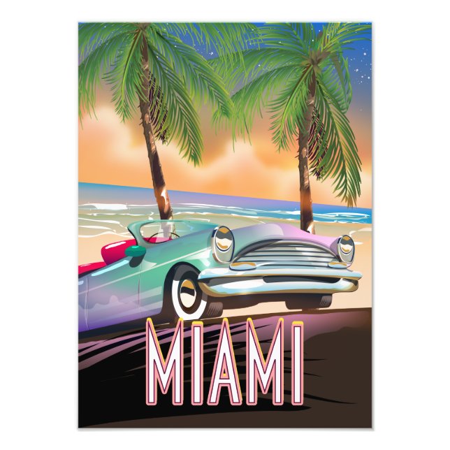 Miami sunset photo print (Front)