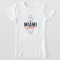 Miami Surf – Vintage Beach Sunset Surfboard Design