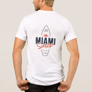 Miami Surf – Vintage Beach Sunset Surfboard Design Tri-Blend Shirt