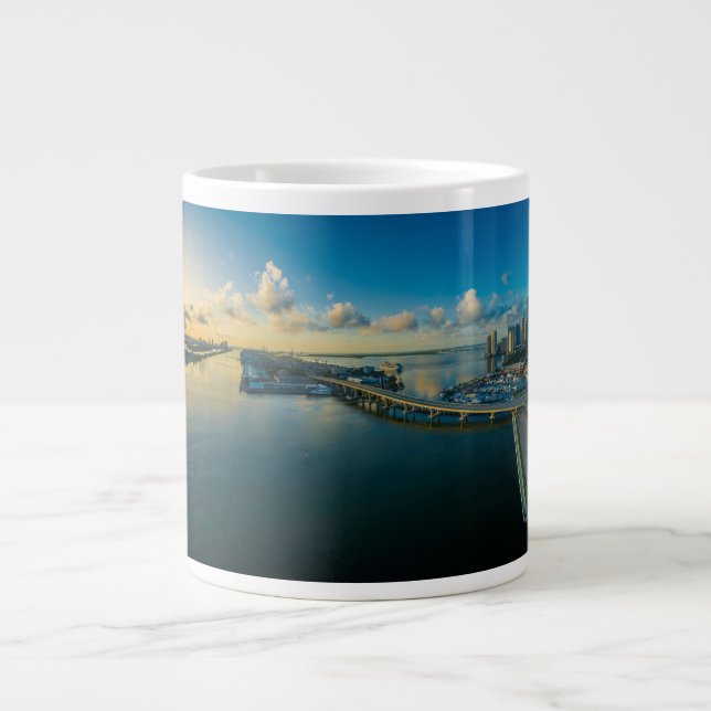 Miami United States Wrap-Around Panoramic Large Coffee Mug (Front)