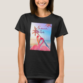 Miami Vibes Graphic Tees Vibrant Summer Flamingo C