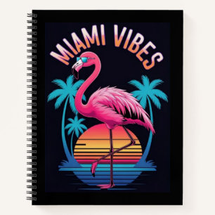 Miami Vibes Summer Flamingo Design-63454 Notebook