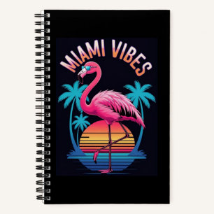 Miami Vibes Summer Flamingo Design-63454 Notebook