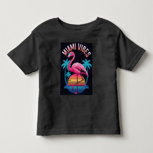 Miami Vibes Summer Flamingo Design-63454 Toddler T-Shirt