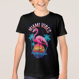 Miami Vibes Summer Flamingo Design-63454 Tri-Blend Shirt