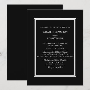 Miami Vice Black Florida Colours of the Sunshine Invitation