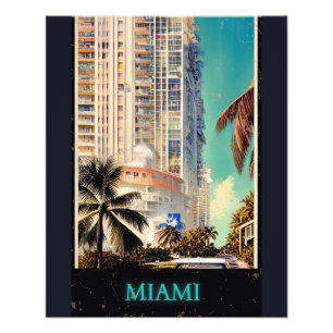 Miami vintage poster