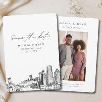 Miami Wedding Save the Date Downtown Wedding