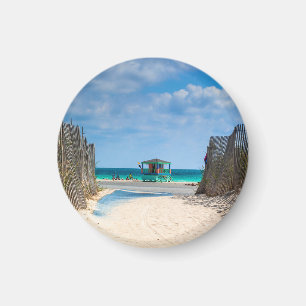 Miami White Beach Refrigerator Magnet