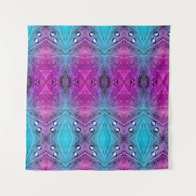 Miami X Rain on Green Leaf Ikat Tapestry (Front)