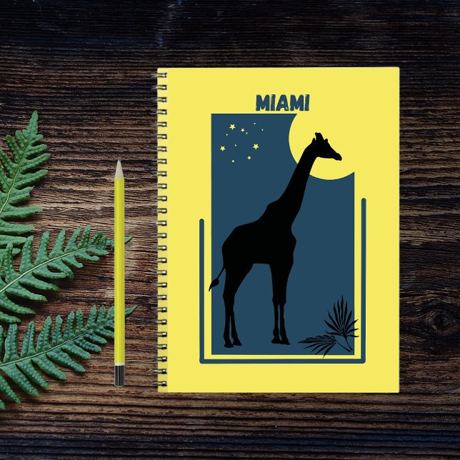 Miami Zoo Florida Vintage Giraffe Notebook (Creator Uploaded)