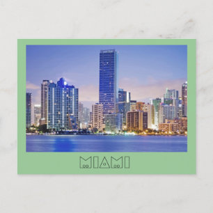 Miami's Brickell Avenue skyline Postcard