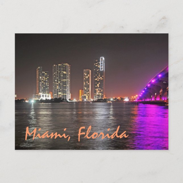 Miami's Wynwood skyline Postcard (Front)